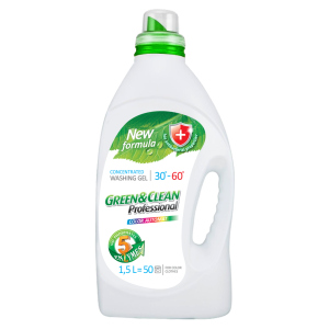 Гель для прання кольорового одягу Green&Clean Professional 1.5 л (4823069700553)