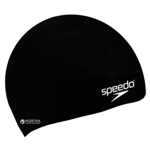 Шапочка для плавання Speedo Plain Moulded Silicone Junior Cap 8-709900001 Black (5014991588350) надійний