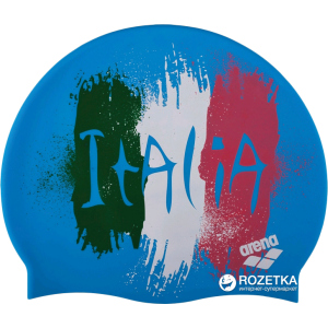 Шапочка для плавання Arena Print 21E368-32 Flag Italy Blue (3468335510323) краща модель в Ужгороді