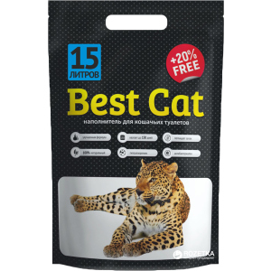 Наповнювач для котячого туалету Best Cat White Силікагелевий поглинаючий 15 л (SGL036/4820186930443) в Ужгороді