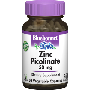 Минералы Bluebonnet Nutrition Цинк Пиколинат 50 мг 50 гелевых капсул (743715007383) ТОП в Ужгороде