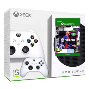 хороша модель Microsoft Xbox Series S 512Gb + FIFA 21 (російська версія) + дод. Wireless Controller with Bluetooth (Robot White)