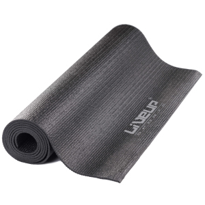 Килимок для йоги LiveUp PVC YOGA MAT 180x61x0.4см Чорний в Ужгороді