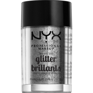 Глиттер NYX Professional Makeup Face & Body Glitter 10 Silver 2.5 г (800897846824) лучшая модель в Ужгороде