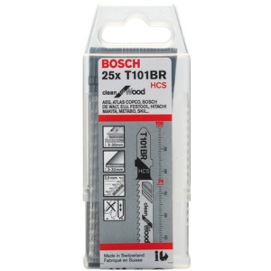 Пиляльні полотна Bosch T 101 BR Clean for Wood, HCS 25 шт (2608633623) краща модель в Ужгороді