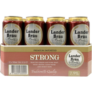 Упаковка пива Landerbrau Strong светлое фильтрованное 7.9% 0.5 л х 12 шт (8714800032544) рейтинг