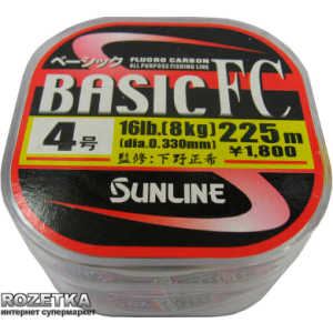 Лісочка Sunline Basic FC 225 м #4/0.33 мм 8 кг (16580100) ТОП в Ужгороді