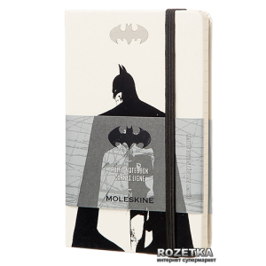 Записная книга Moleskine Batman 9 х 14 см 192 страницы в линейку Белая (8052204400911)