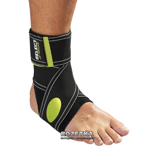 Бандаж на гомілковостоп Select Elastic Ankle Support 564-610 Чорно-зелений S (5703543080526) рейтинг