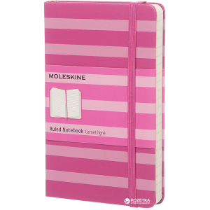Записная книга Moleskine Stripes 9 х 14 см 192 страницы в линейку Розовая (9788867324224) рейтинг