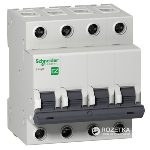 Автоматичний вимикач Schneider Electric 4 Р 25 А тип C EZ9 (EZ9F34425) краща модель в Ужгороді