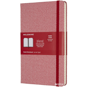 Записная книга Moleskine Blend 17 13 х 21 см 240 страниц в линейку Красный Канва (8055002855990) лучшая модель в Ужгороде