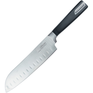 Кухонний ніж Rondell Cascara Santoku 178 мм Black (RD-687) надійний