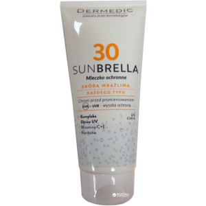 Сонцезахисне молочко Dermedic Sunbrella Для безпечної засмаги SPF 30 200 мл (5906739782857) краща модель в Ужгороді