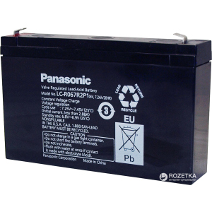 Аккумуляторная батарея Panasonic 6V 7.2Ah (LC-R067R2P1) ТОП в Ужгороде