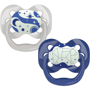Пустушка Dr. Brown's Advantage нічна з підсвічуванням 0-6 місяців Блакитна 2 шт (PA12004-INTL) ТОП в Ужгороді