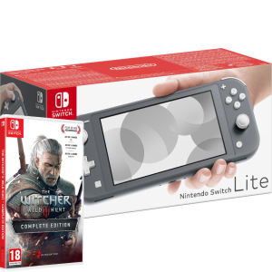 хороша модель Ігрова консоль Nintendo Switch Lite Grey Bundle (гра Witcher 3 Complete Edition)