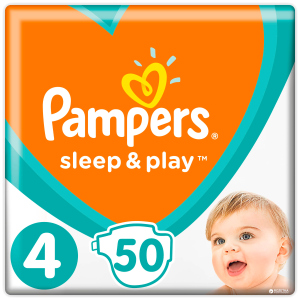 Підгузки Pampers Sleep &amp; Play Розмір 4 (Maxi) 9-14 кг, 50 шт (8001090669056) в Ужгороді