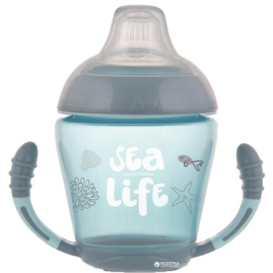 Кухоль Canpol babies непроливайка з м'яким силіконовим носиком Sea Life сіра 230 мл (56/501_grey) в Ужгороді