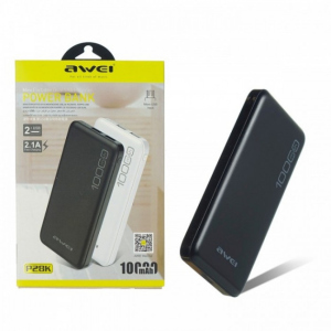 Портативний зарядний пристрій 10000 mAh Power Bank Awei (P28K) чорний ТОП в Ужгороді