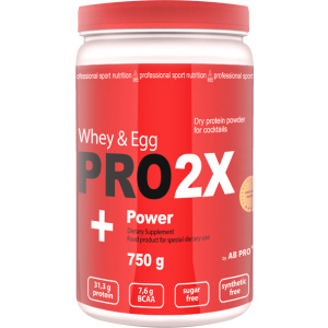 Протеин AB PRO PRO 2X Whey&amp;Egg Power 750 г Strawberry (2X750AB00ST23) краща модель в Ужгороді