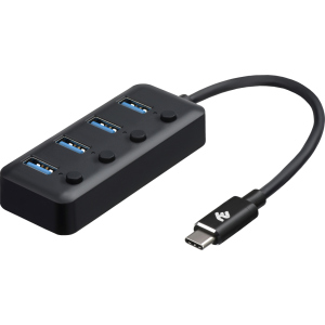 USB-хаб 2E Type-C на 4-USB3.0 25 см (2E-W1406) краща модель в Ужгороді