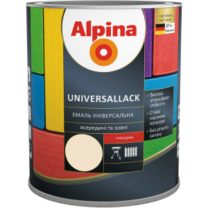 Емаль Alpina Universallack Глянсова 2.5 л Слонова кістка (948103711) краща модель в Ужгороді