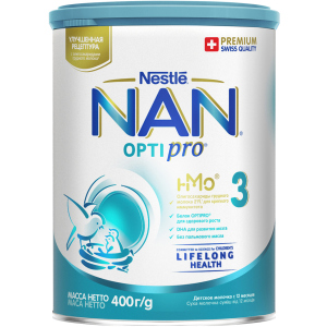 Сухая молочная смесь Nestle NAN 3 Optipro с олигосахаридом 2'FL для детей от 12 месяцев 400 г (7613032476175) в Ужгороде