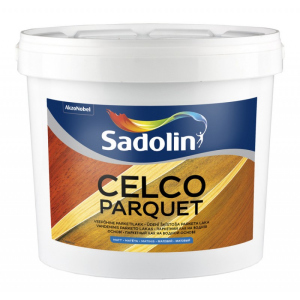 Водорозчинний лак для підлоги з гарною зносостійкістю Sadolin Celco Floor Aqua (Celco Parquet) Матовий Безбарвний 1 л в Ужгороді