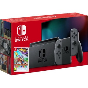 купить Nintendo Switch Gray (Upgraded version) + Игра Paper Mario: The Origami King