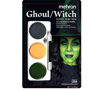 Набір кремового гриму для образу Mehron Tri-Color Makeup Palette "Відьма/Готика" 20 г (403-G) (764294503974) краща модель в Ужгороді