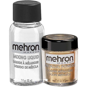 Металлическая пудра-порошок Mehron Metallic Powder + жидкость для смешивания Gold (129C-ML-GD) (764294529110) в Ужгороде