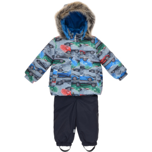 Зимовий комплект (куртка + напівкомбінезон) Lenne Roby 19314/6000 80 см Сірий з блакитним (4741578383046) краща модель в Ужгороді