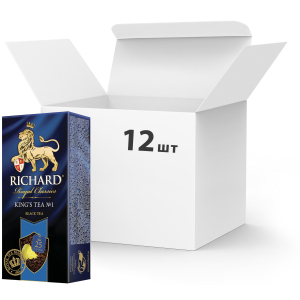 Упаковка чаю чорного з добавками пакетованого Richard King's Tea №1 25 пакетиків х 12 шт (4823063701891) в Ужгороді