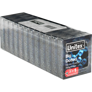 Презервативи Unitex Big Dotted 48 шт (12 упаковок по 4 шт) (798190041162) краща модель в Ужгороді