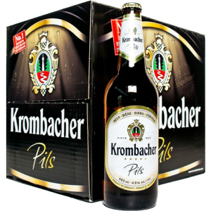 Упаковка пива Krombacher Pils светлое фильтрованое 4.8% 0.66 л х 12 шт (4008287058642)