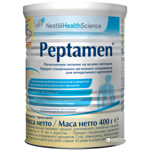 Упаковка детской смеси Nestle Peptamen с 10 лет 400 г х 12 шт (7613035496330) надежный