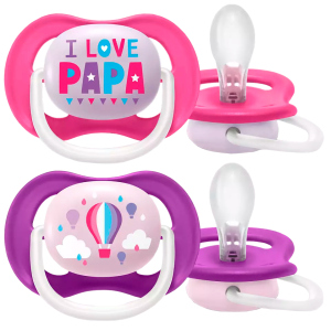 Пустушка ортодонтична Philips Avent Ultra Air I love... для дівчаток 6-18 місяців (8710103949299) в Ужгороді