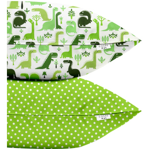 Набір наволочок Cosas Set Pillow Dino Dots Green 50х70 2 шт (4822052023662) ТОП в Ужгороді