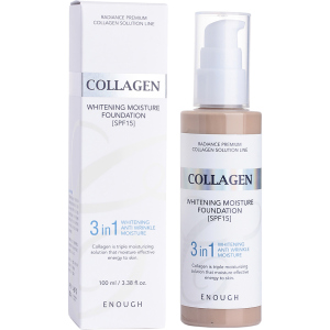 Тональный крем для лица Enough Осветление Collagen Whitening Moisture Foundation SPF15 23 100 мл (8809605870856) надежный