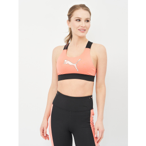 Спортивний топ Puma Mid Impact Feel It Bra 52029924 S Georgia Peach-Eggnog-Print краща модель в Ужгороді