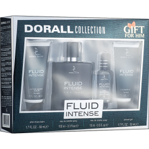 Набор для мужчин Dorall Collection Fluid Intense Туалетная вода 100 мл + Миниатюра туалетной воды 15 мл + Гель для душа 50 мл + Бальзам после бритья 50 мл (ROZ6400105674) в Ужгороде