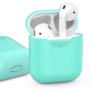 Класичний Силіконовий чохол AhaStyle для Apple AirPods Mint green (AHA-01020-MGR) краща модель в Ужгороді