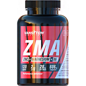 Бустер тестостерону Vansiton ZMA (Магній + Цинк + В6) 120 капсул (4820106592188) ТОП в Ужгороді