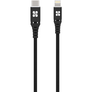 Кабель Promate PowerCord Type-C - Lightning 1.2 м Black (powercord.black)