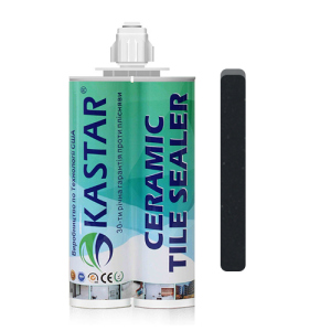 Двокомпонентна епоксидна фуга затірка Kastar Ceramic Tile Sealant Black Pearl/Чорний, 400мл. краща модель в Ужгороді