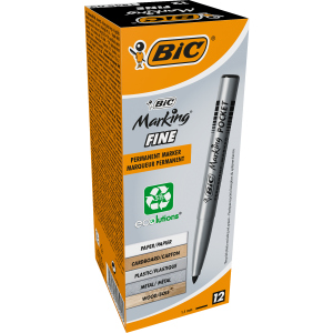 Набор маркеров перманентных BIC Marking Fine ECO 1.1 мм 12 шт Черных (3086121445095)