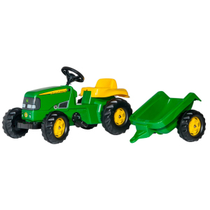 Трактор із причепом Rolly Toys rollyKid John Deere Зелено-жовтий (012190)