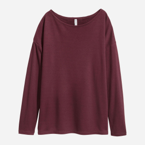 Жіночий лонгслів H&M 4383336-ACXF L Сливовий (DD3000003124533) краща модель в Ужгороді