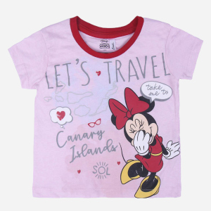 Футболка Disney MINNIE 2200004949 140 см (10 лет) Розовая (8427934402960) лучшая модель в Ужгороде